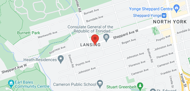 map of 227 SHEPPARD AVE W